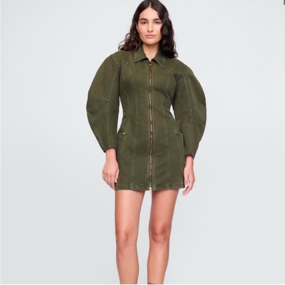 Cult Gaia Women's Green and Khaki Dress